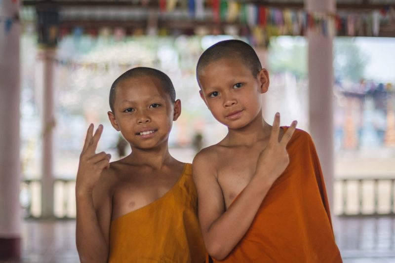 young laotian monks